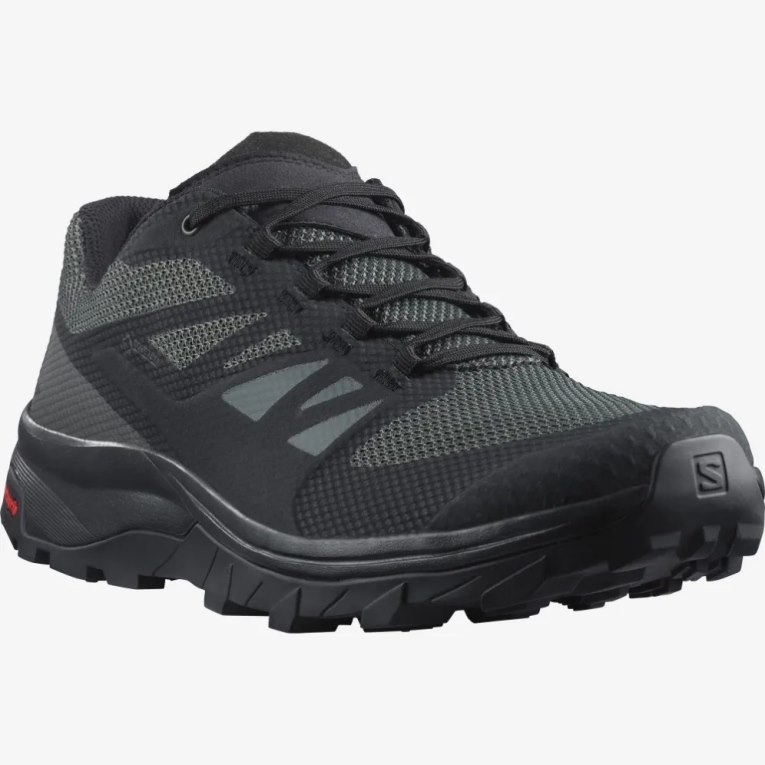 Tênis De Caminhada Salomon Outline Wide GTX Masculino Pretas | PT R03415